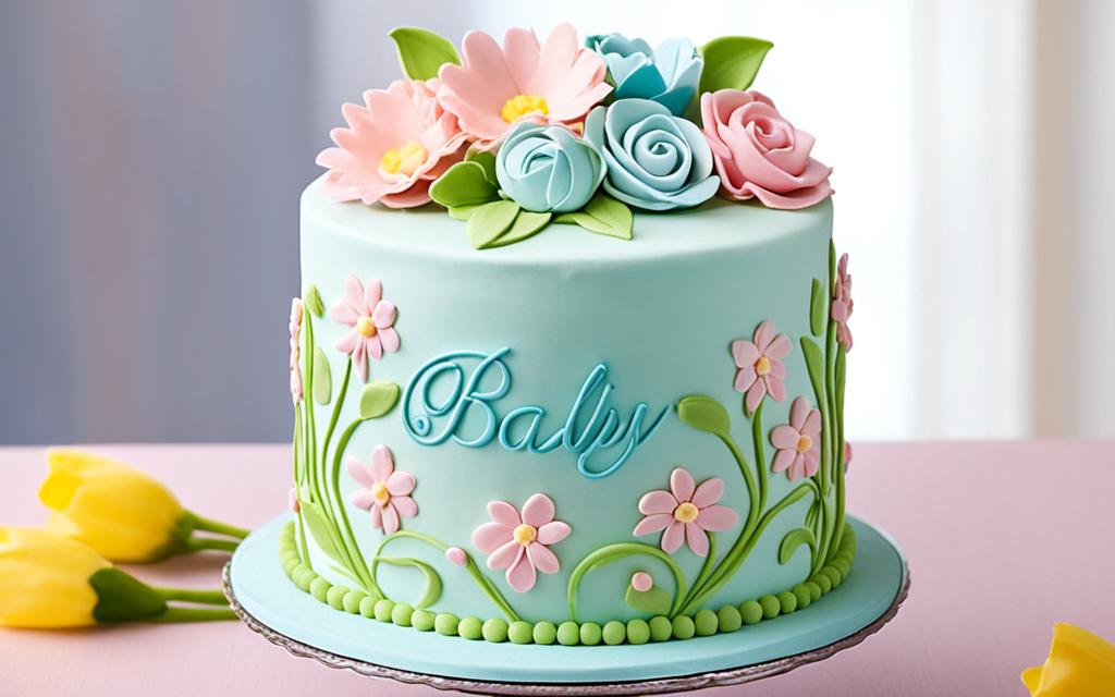 DIY baby shower cake decorations