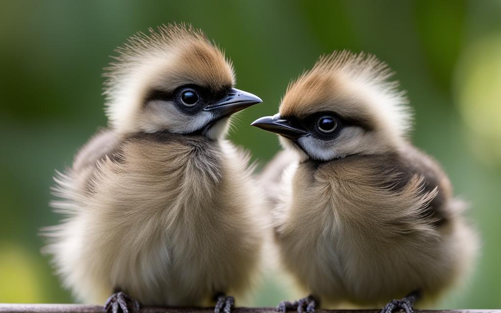 baby rooster and baby hen