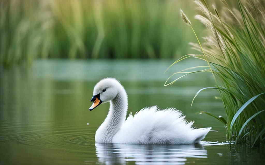 baby swan growing up