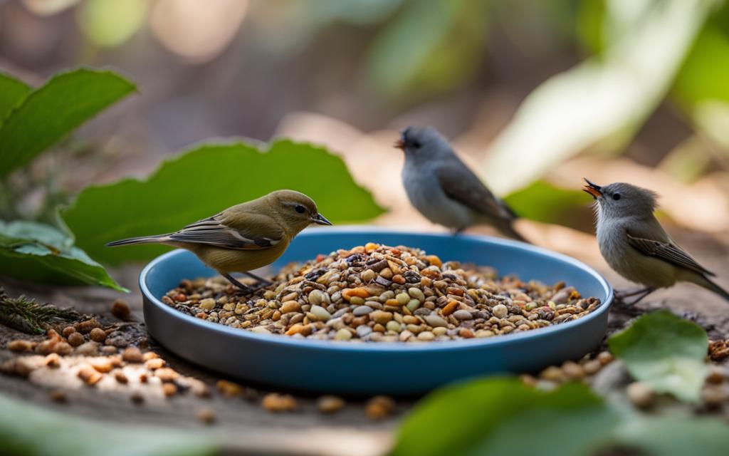 feeding baby birds