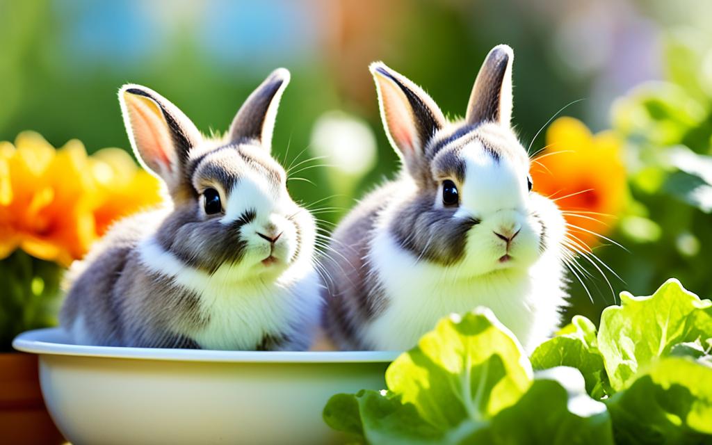 feeding baby bunnies