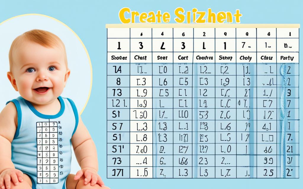 infant garment sizing chart